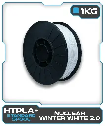 1KG HTPLA+ Filament - Nuclear Winter White 2.0