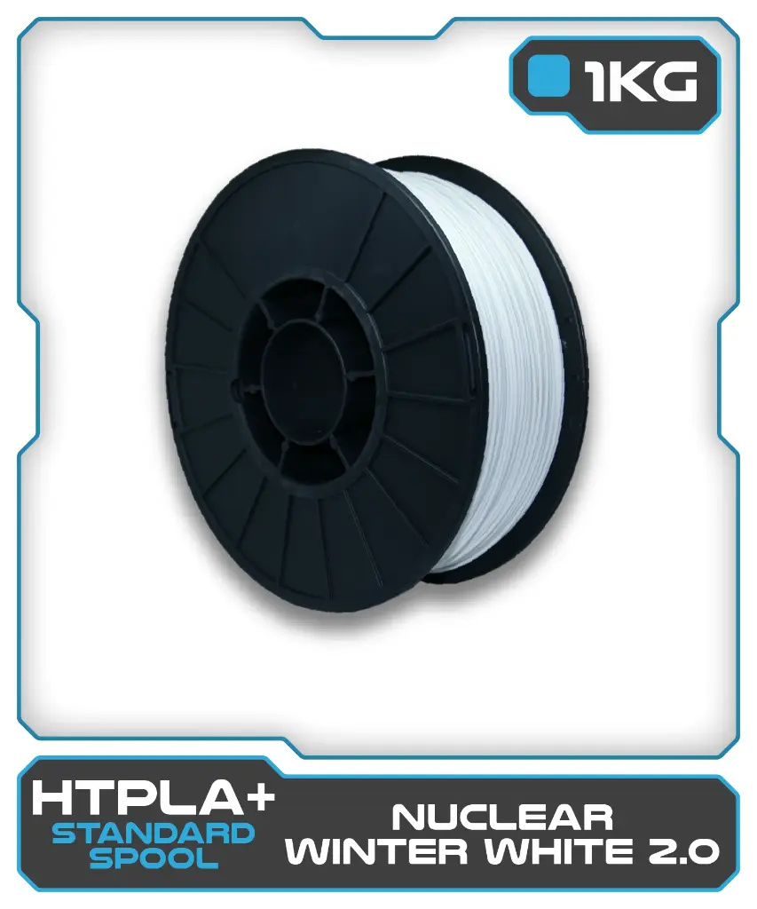 1KG HTPLA+ Filament - Nuclear Winter White 2.0