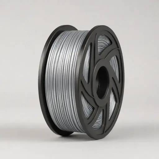 [00850076511920] 1KG Silk/Satin PLA Filament - Titanium